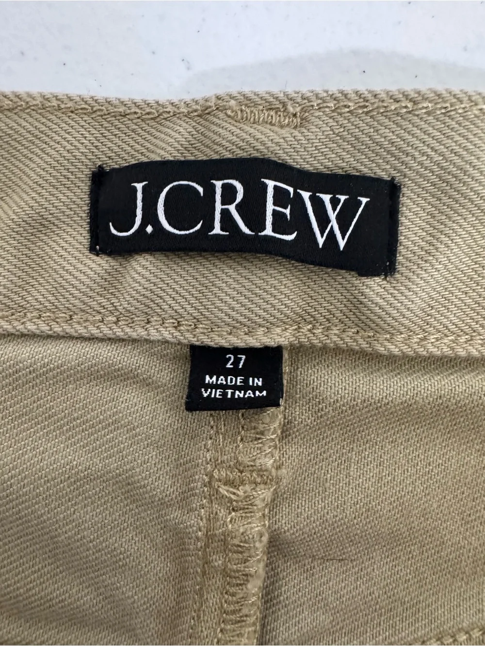 J. Crew Classic Denim Maxi Skirt in Khaki Women's 27 BZ160 Utilitarian